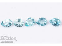 5 pieces blue aparatite 0.92ct drop cut #8