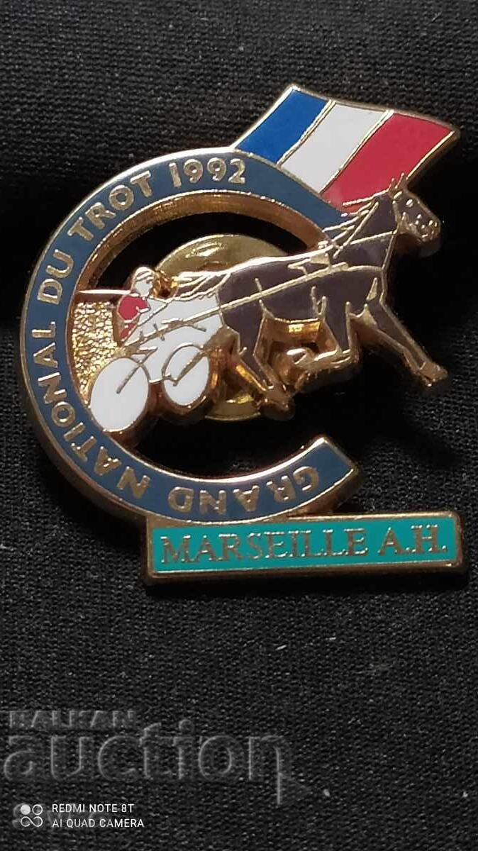 Grand national du trot 1992 badge Grand national du trot 1992 badge