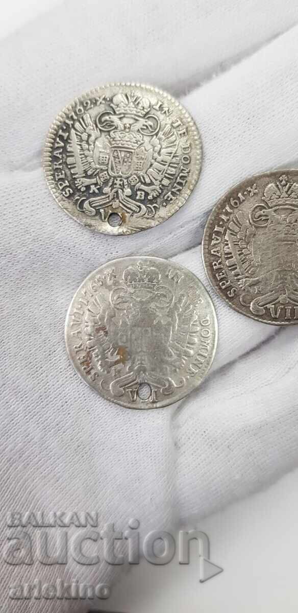 3 τεμ. πολλά ασημένια νομίσματα, νόμισμα της Αυστρίας - διάτρητο με τιμή 45.00 BGN | € 23.01 3 τεμ. πολλά ασημένια νομίσματα, νόμισμα της Αυστρίας - διάτρητο με τιμή 45.00 BGN | € 23.01