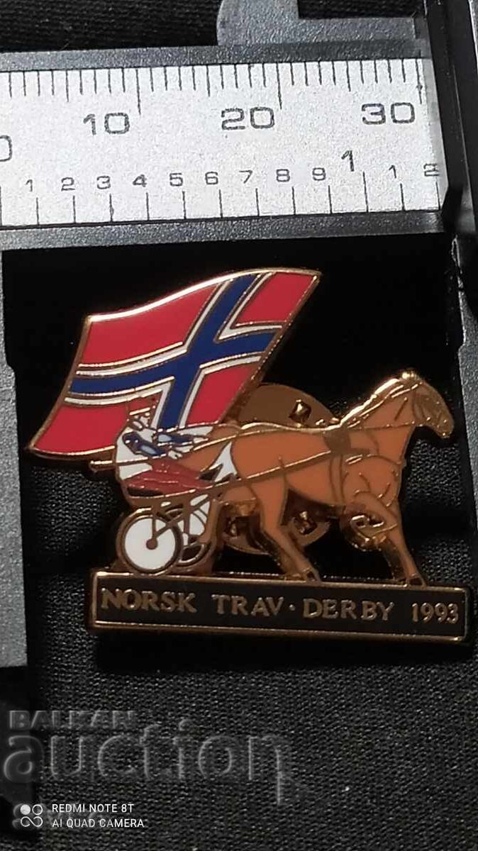 Delivery of Norsk Trav - Derby 1993 badge