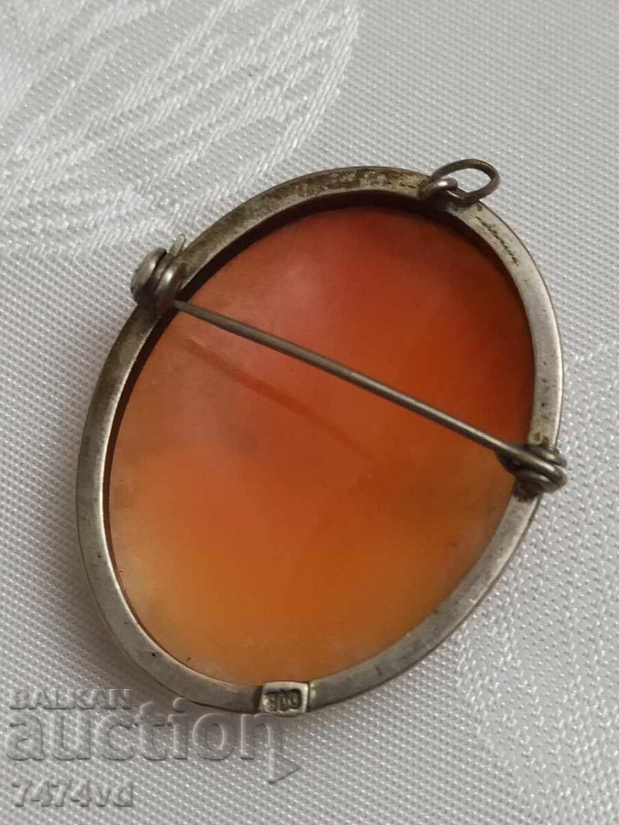 Delivery of Old silver brooch and medallion - cameo, 800 fineness