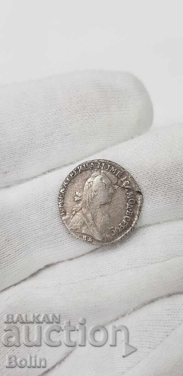 Rare silver coin hryvnia 1771 Catherine I - 6 Rare silver coin hryvnia 1771 Catherine I - 6