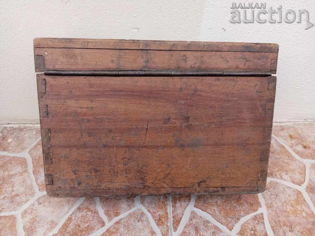 Delivery of wooden box from an old military field telephone WW1 WWI