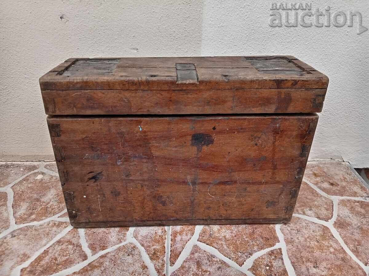 wooden box from an old military field telephone WW1 WWI