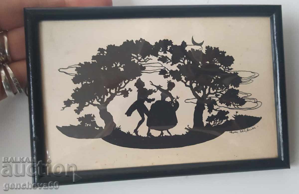 Framed old postcard, lithograph - 6 Framed old postcard, lithograph - 6