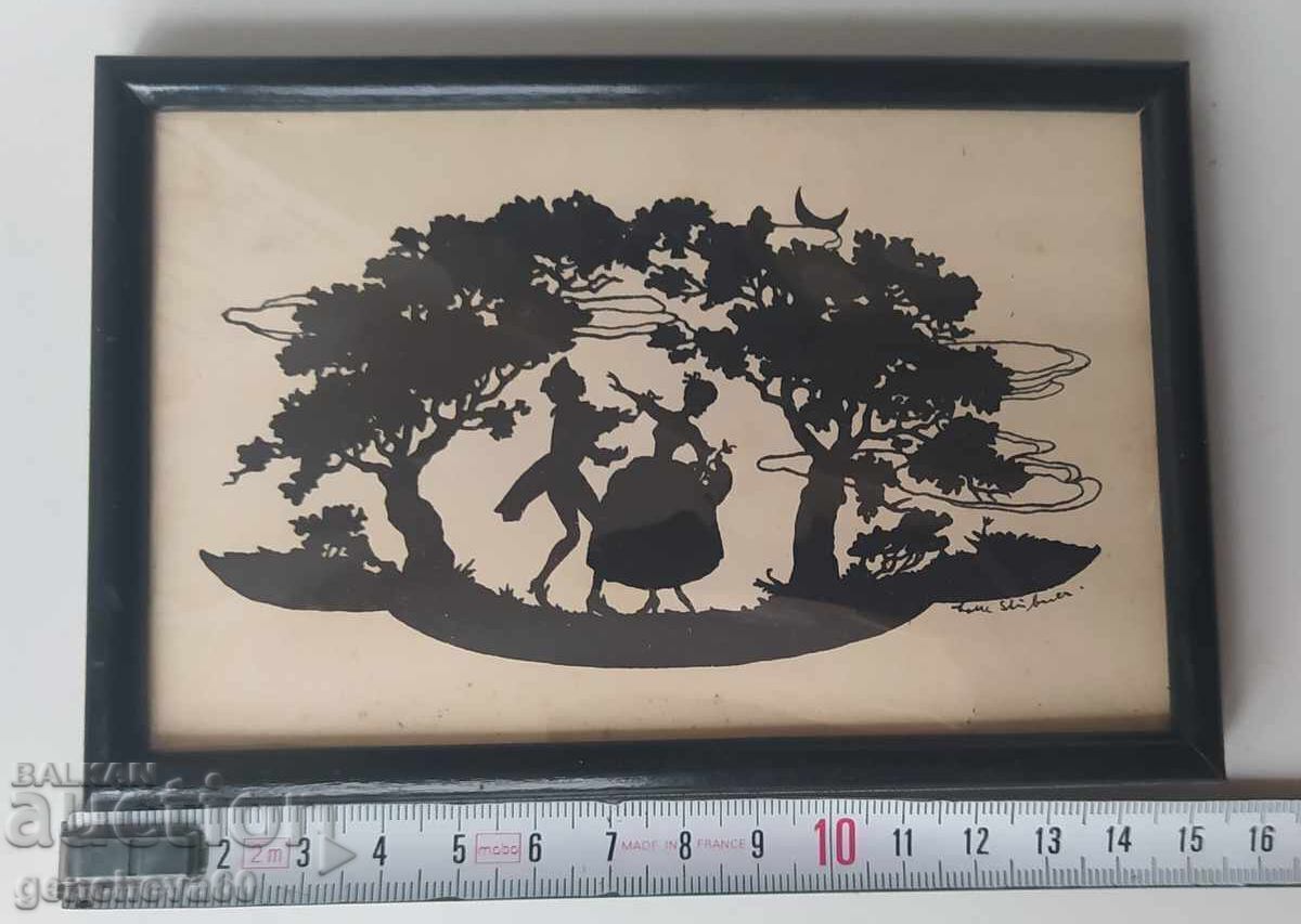 Carte poștală veche înrămată, litografie