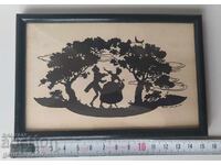 Πλαισιωμένη παλιά καρτ ποστάλ, λιθογραφία