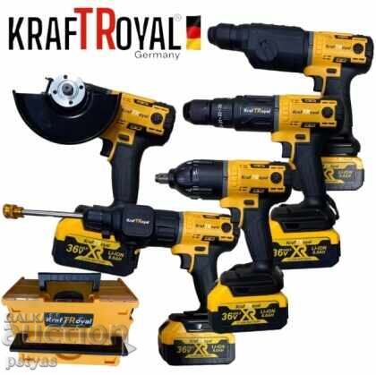KraftRoyal 5-in-1 universal set with 5 attachments: screwdriver