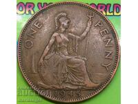 Great Britain 1 Penny 1945 George 6 30mm Bronze