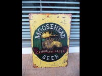 Metal sign Canadian beer Moosehead moose Canada Lager beer