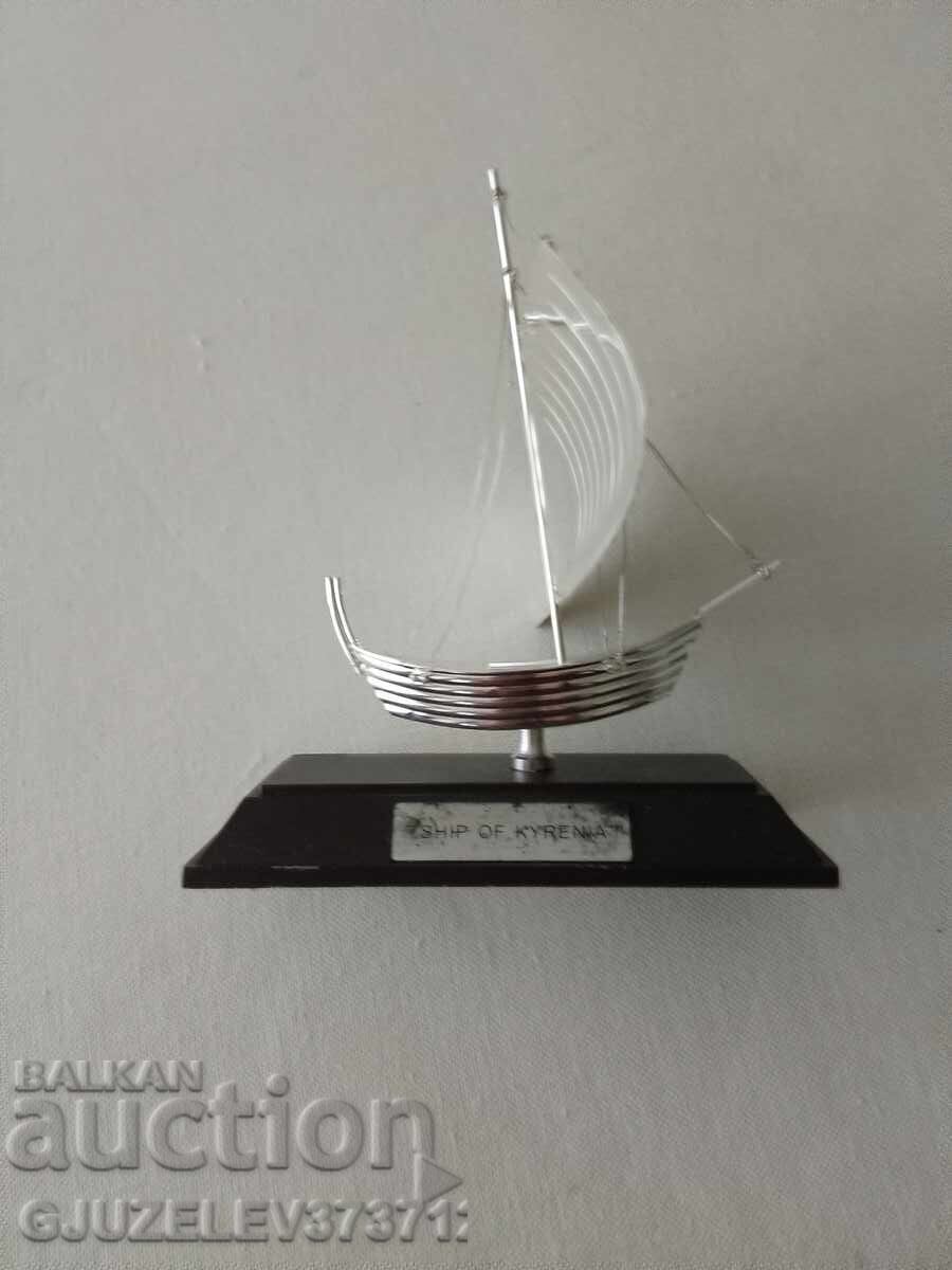 Decorative ship model Silver lacquered finish with price 70.00 BGN | € 35.79