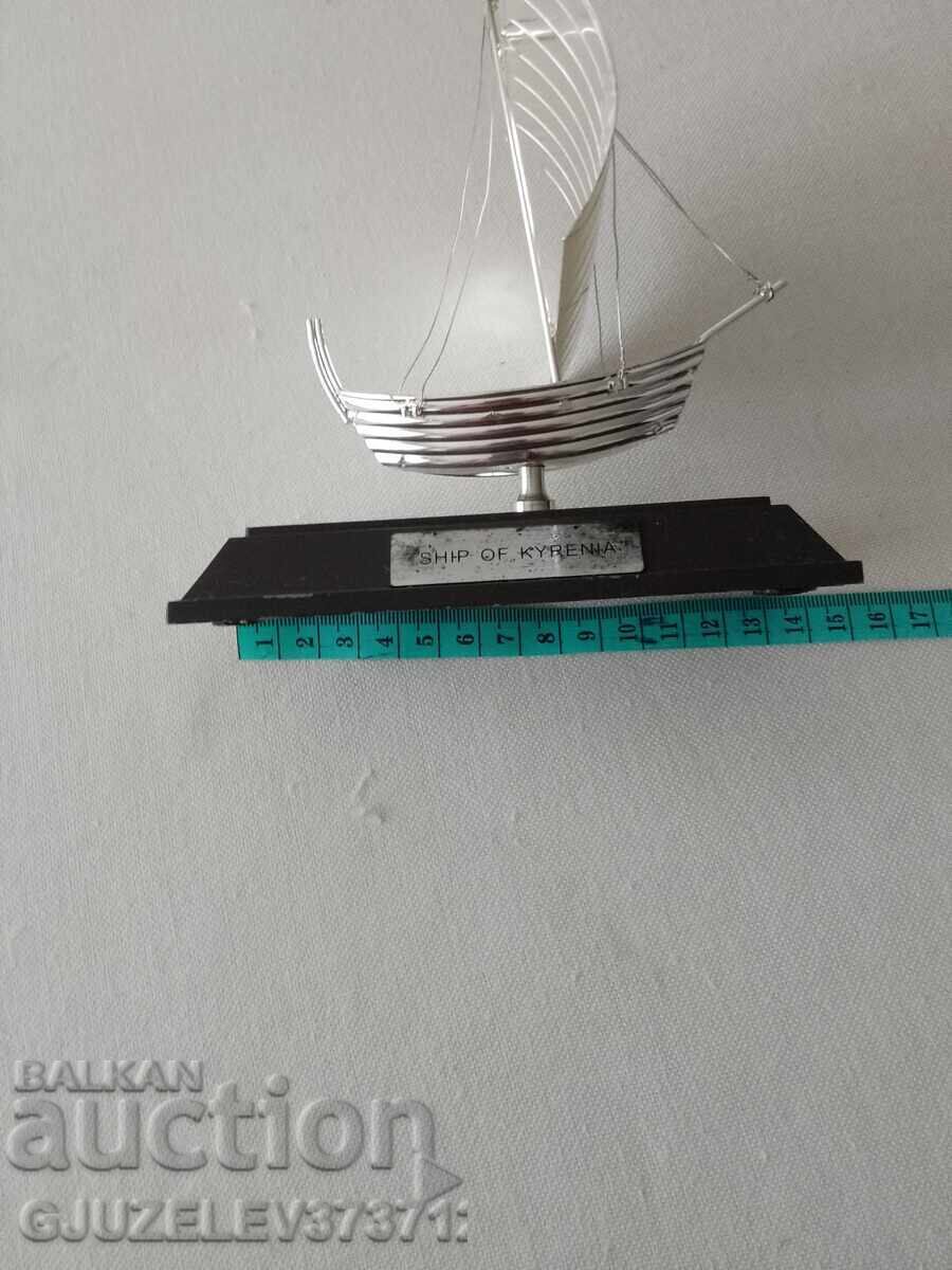 Decorative ship model Silver lacquered finish - 6