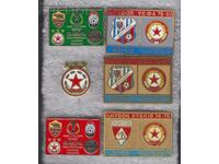 6 old CSKA Sofia football badges