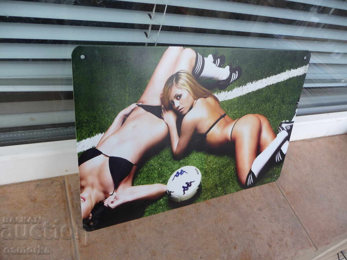 Metal sign football cool girls stadium ball thong with price 18.00 BGN | € 9.20