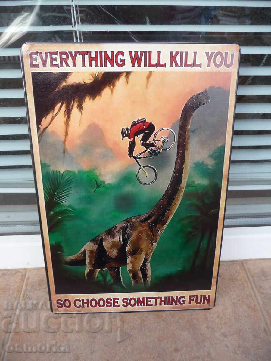 Semn metalic fotbal Orice te poate ucide alege distracție Semn metalic fotbal Orice te poate ucide alege distracție