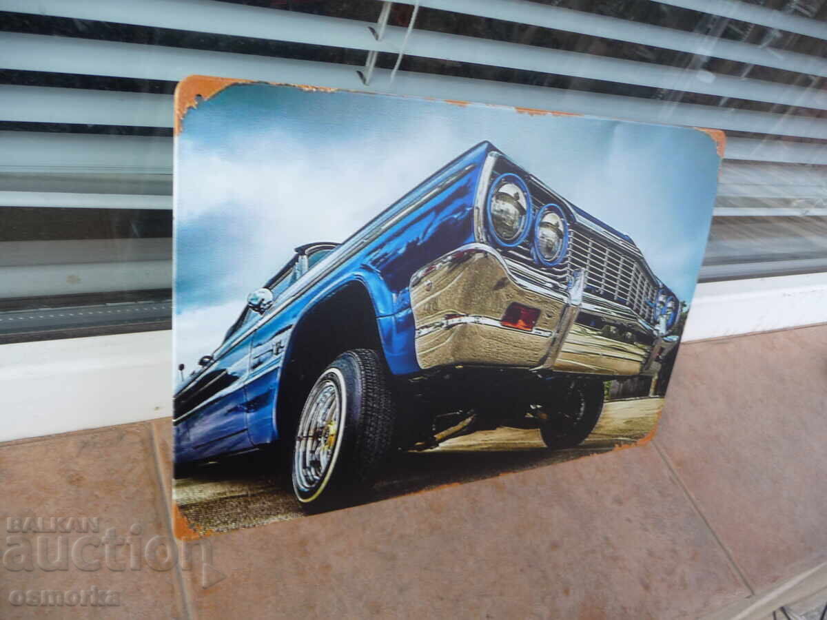 Μεταλλική πινακίδα Ρετρό κλασικό αμερικανικό αυτοκίνητο αυτοκινήτου με τιμή 18.00 BGN | € 9.20 Μεταλλική πινακίδα Ρετρό κλασικό αμερικανικό αυτοκίνητο αυτοκινήτου με τιμή 18.00 BGN | € 9.20