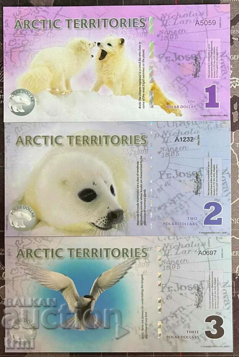Auction Set of 14 fantasy banknotes from the Arctic territories Auction Set of 14 fantasy banknotes from the Arctic territories