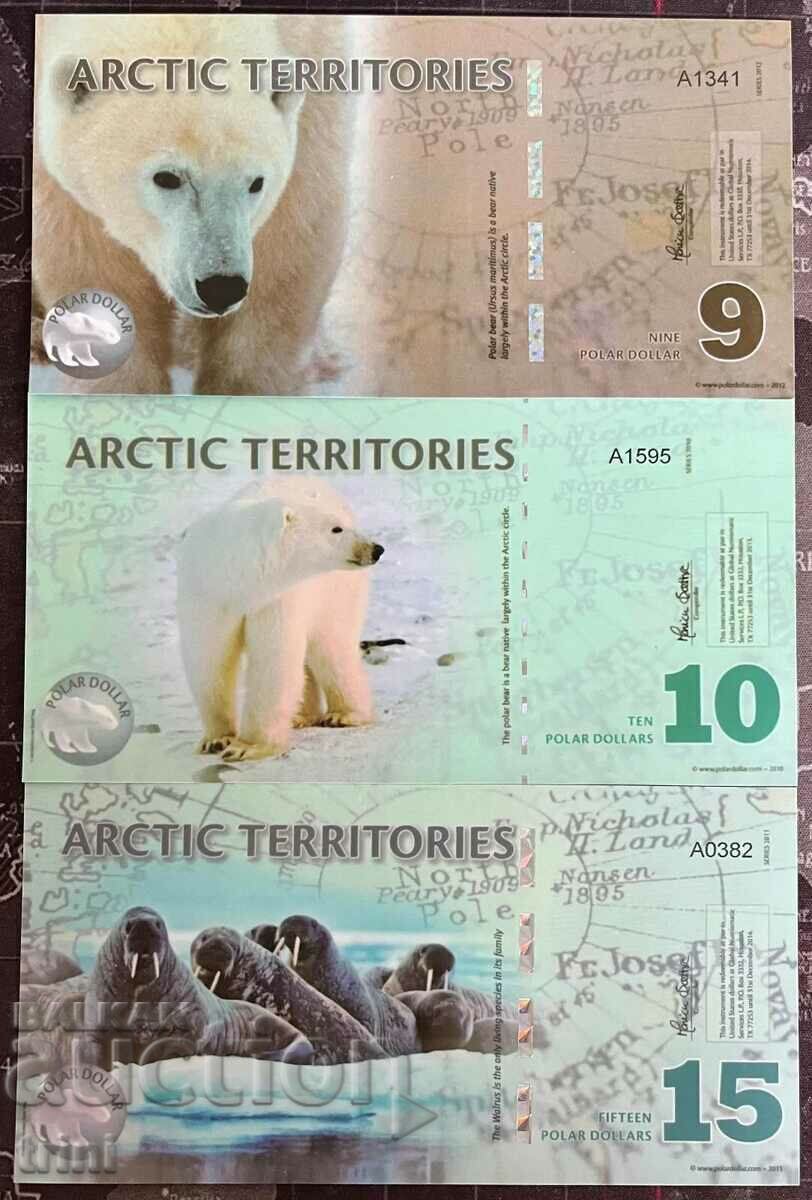 Set of 14 fantasy banknotes from the Arctic territories - 5 Set of 14 fantasy banknotes from the Arctic territories - 5