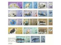 Set of 14 fantasy banknotes from the Arctic territories