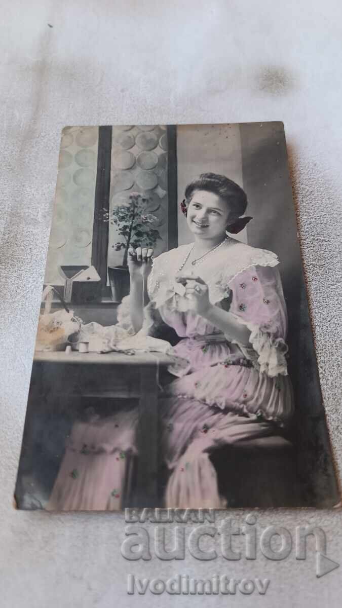 Postcard Young Woman 1908 Postcard Young Woman 1908