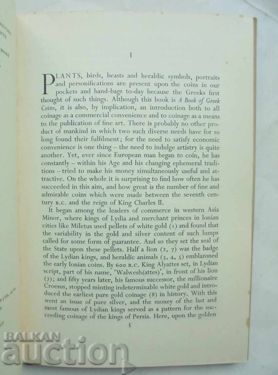 Delivery of A Book of Greek Coins - Charles Seltman 1952 Delivery of A Book of Greek Coins - Charles Seltman 1952