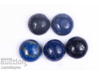 5 τεμάχια μπλε lapis lazuli 6,89ct 7mm στρογγυλό cabochon #3