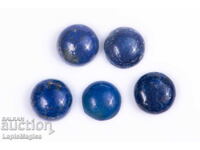 5 τεμάχια μπλε lapis lazuli 7,46ct 7mm στρογγυλό cabochon #6