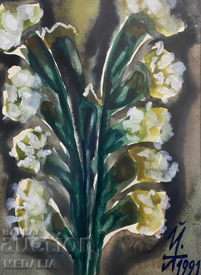 Yoan Leviev - “White Colors - II” - watercolor-signed-1991 with price € 1250.00 | 2444.79 BGN Yoan Leviev - “White Colors - II” - watercolor-signed-1991 with price € 1250.00 | 2444.79 BGN