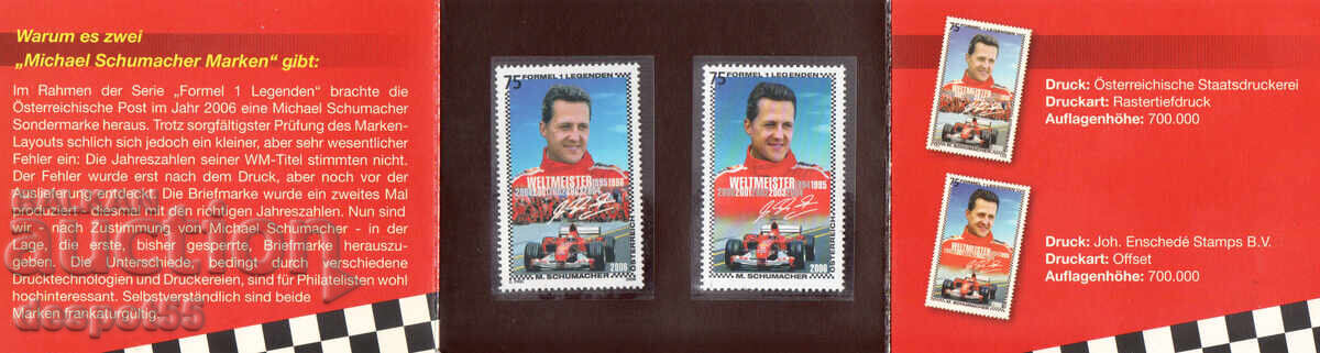 Δημοπρασία 2006 Αυστρία. Legends of Formula 1 - Schumacher. Δελτίο. ΠΕΡΙΕΡΓΕΙΑ!