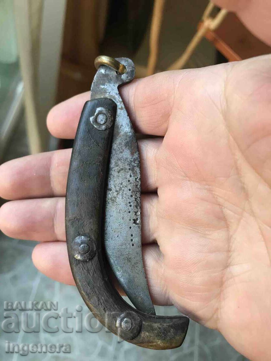 Auction FOLDING KNIFE, ANTIQUE BLADE, ORNAMENTS, HORN Auction FOLDING KNIFE, ANTIQUE BLADE, ORNAMENTS, HORN