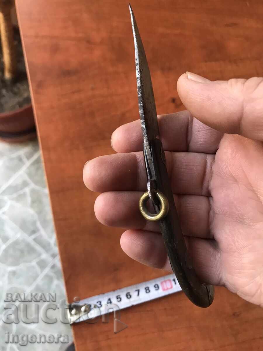 FOLDING KNIFE, ANTIQUE BLADE, ORNAMENTS, HORN - 5 FOLDING KNIFE, ANTIQUE BLADE, ORNAMENTS, HORN - 5