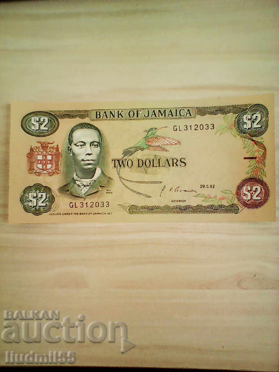 JAMAICA - 2 DOLLAR 1992 - UNC JAMAICA - 2 DOLLAR 1992 - UNC