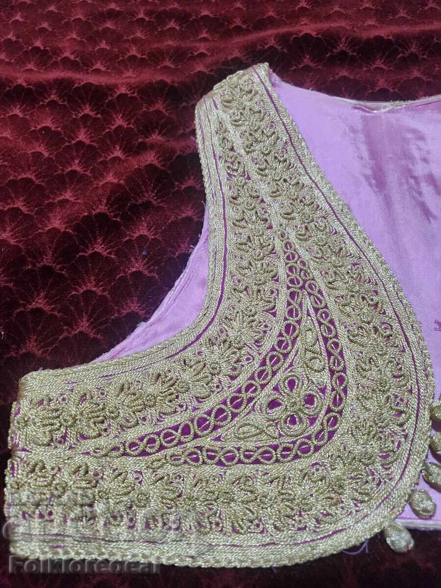 Delivery of Hand-embroidered silk waistcoat, Ottoman waistcoat of gold silk