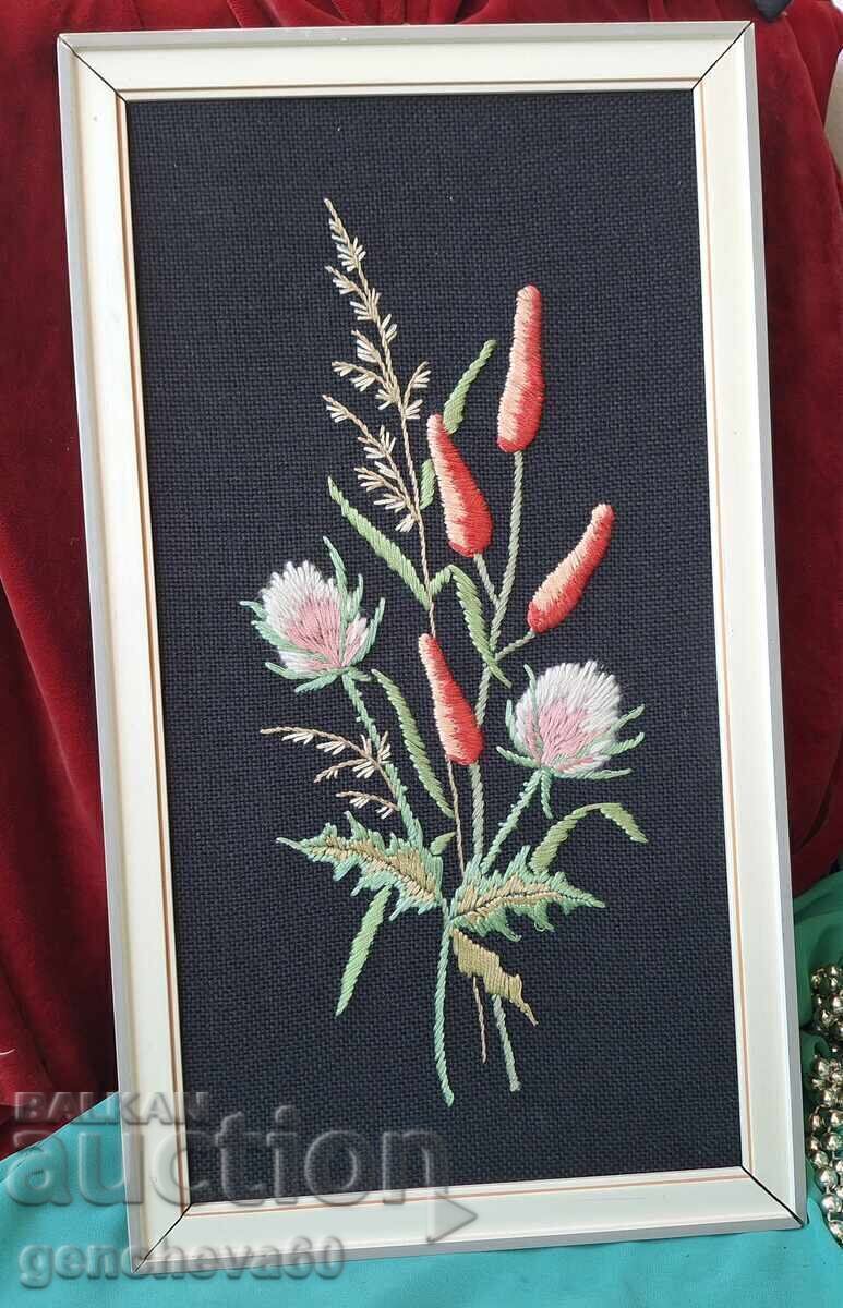 Delivery of Stylish beautiful embroidered tapestry 23/40cm. picture
