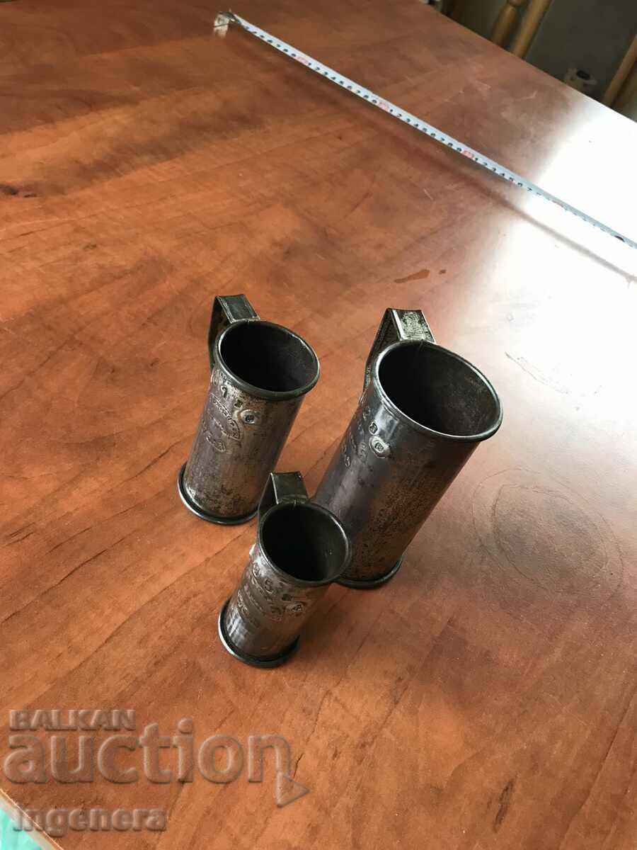 МЕРИЛКА СТАРИННА МАРКИРАНА ВАРНА МЕТАЛ-200,100 И 50 МЛ.КОМПЛ - 5 МЕРИЛКА СТАРИННА МАРКИРАНА ВАРНА МЕТАЛ-200,100 И 50 МЛ.КОМПЛ - 5