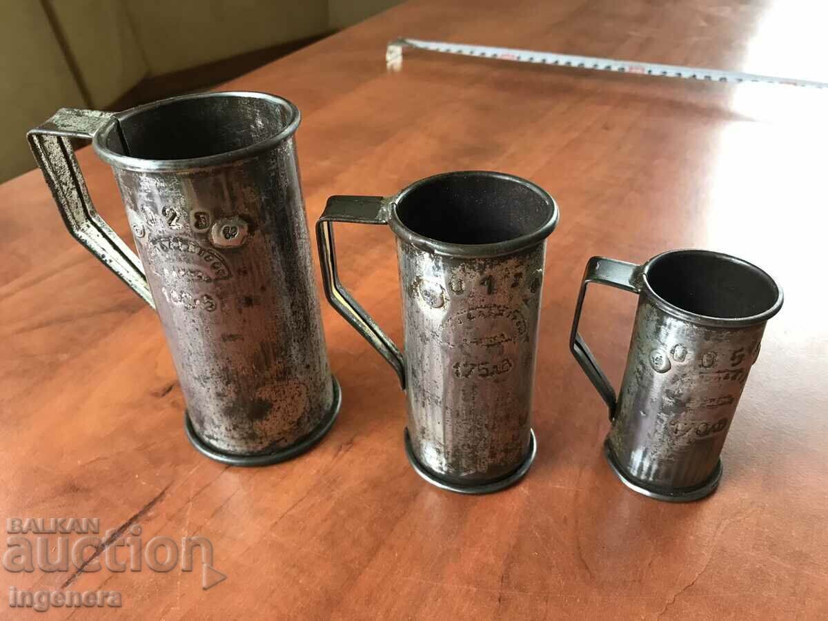 МЕРИЛКА СТАРИННА МАРКИРАНА ВАРНА МЕТАЛ-200,100 И 50 МЛ.КОМПЛ МЕРИЛКА СТАРИННА МАРКИРАНА ВАРНА МЕТАЛ-200,100 И 50 МЛ.КОМПЛ