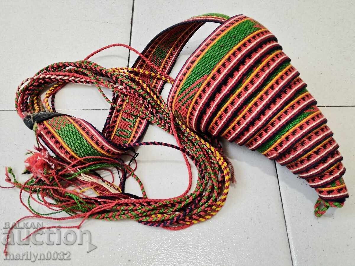 Old hand-woven belt from the beginning of the 20th century, costume, length 3.37 meters with price 139.00 BGN | € 71.07 Old hand-woven belt from the beginning of the 20th century, costume, length 3.37 meters with price 139.00 BGN | € 71.07