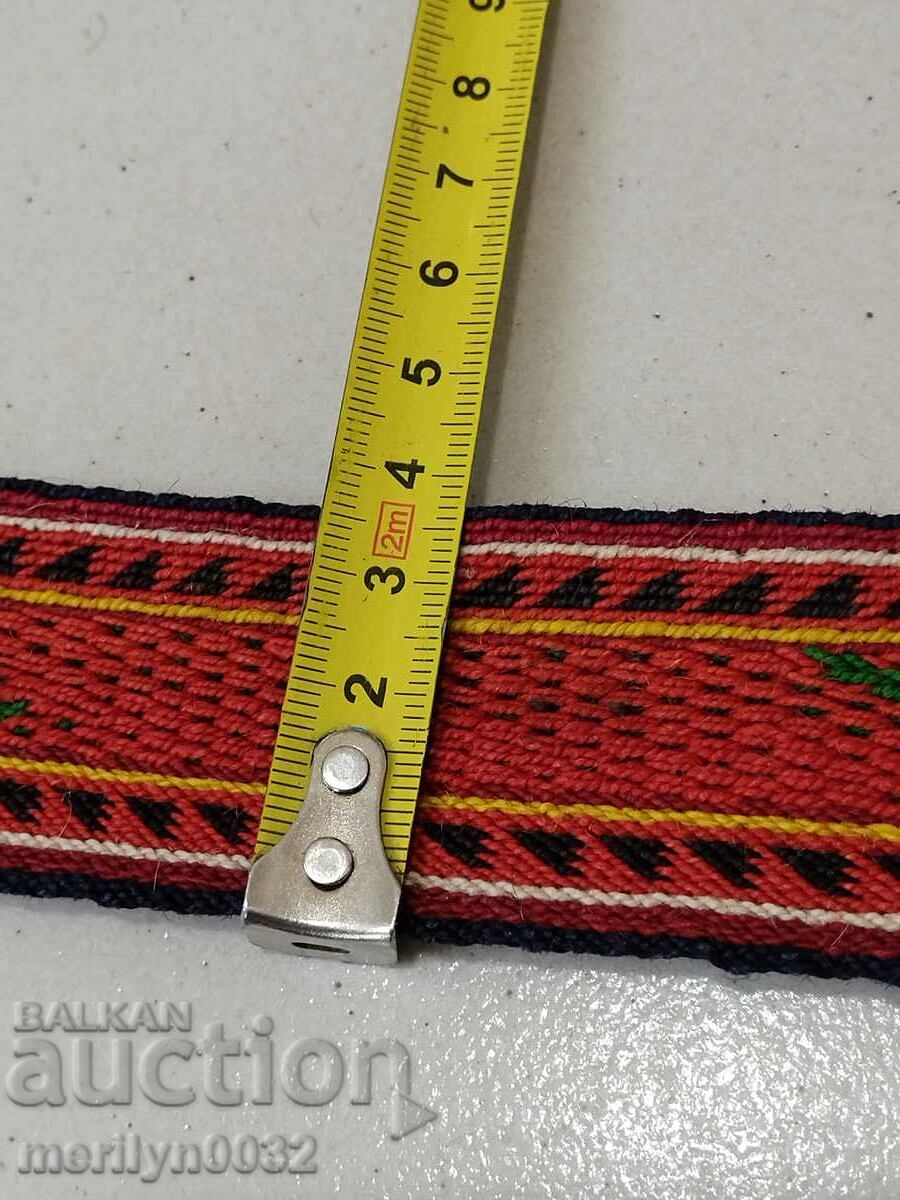 Old hand-woven belt from the beginning of the 20th century, costume, length 3.37 meters - 7 Old hand-woven belt from the beginning of the 20th century, costume, length 3.37 meters - 7