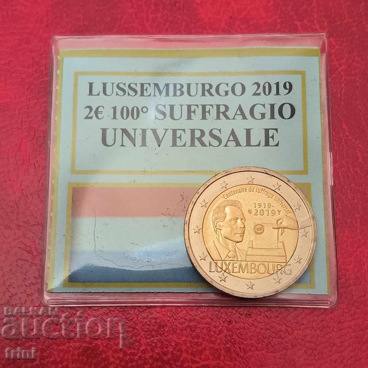 Λουξεμβούργο 2 ευρώ 2019 100 χρόνια Καθολική ψηφοφορία Λουξεμβούργο 2 ευρώ 2019 100 χρόνια Καθολική ψηφοφορία