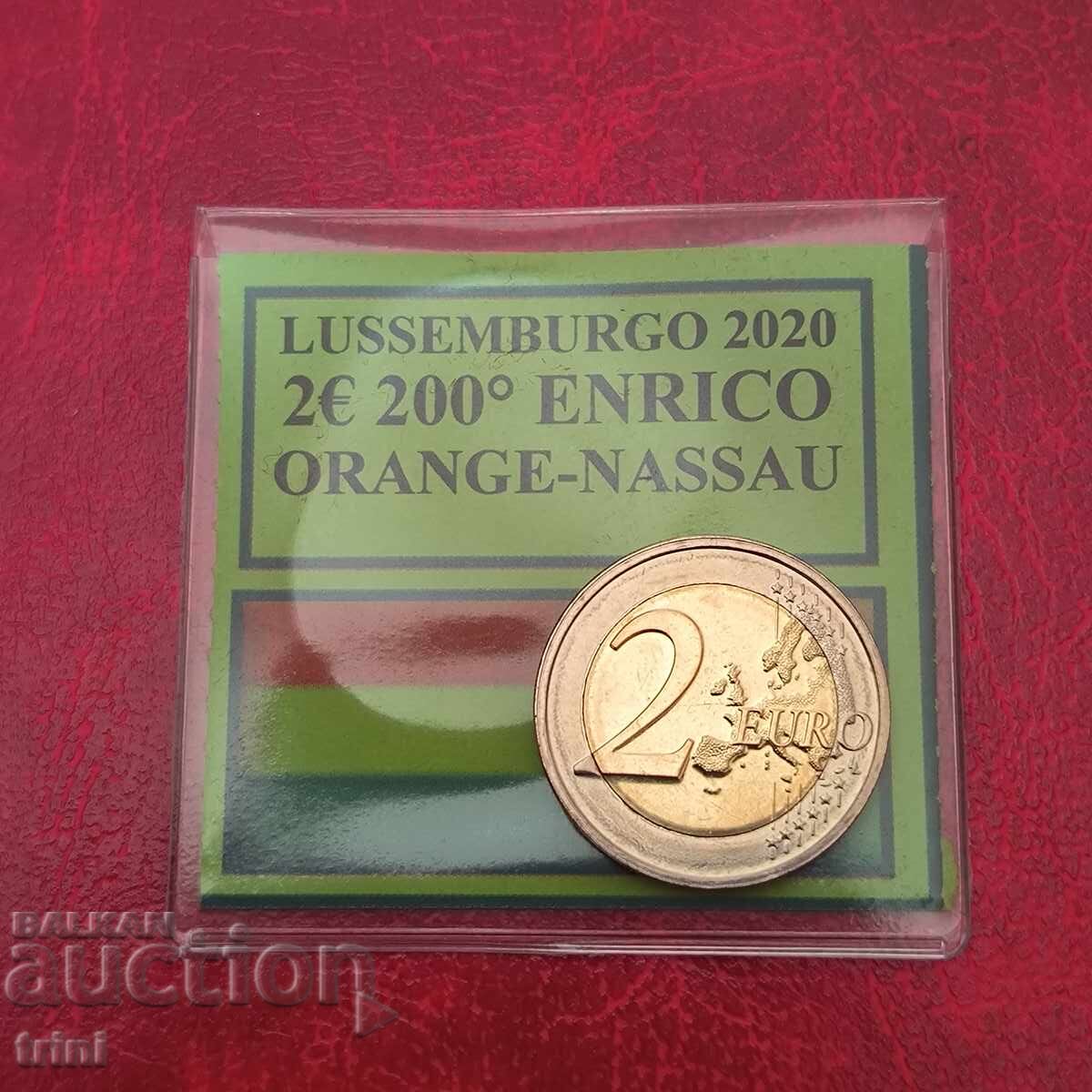 Luxembourg 2 euro 2020 200th anniversary of Henry of the Netherlands Orange with price 20.00 BGN | € 10.23 Luxembourg 2 euro 2020 200th anniversary of Henry of the Netherlands Orange with price 20.00 BGN | € 10.23