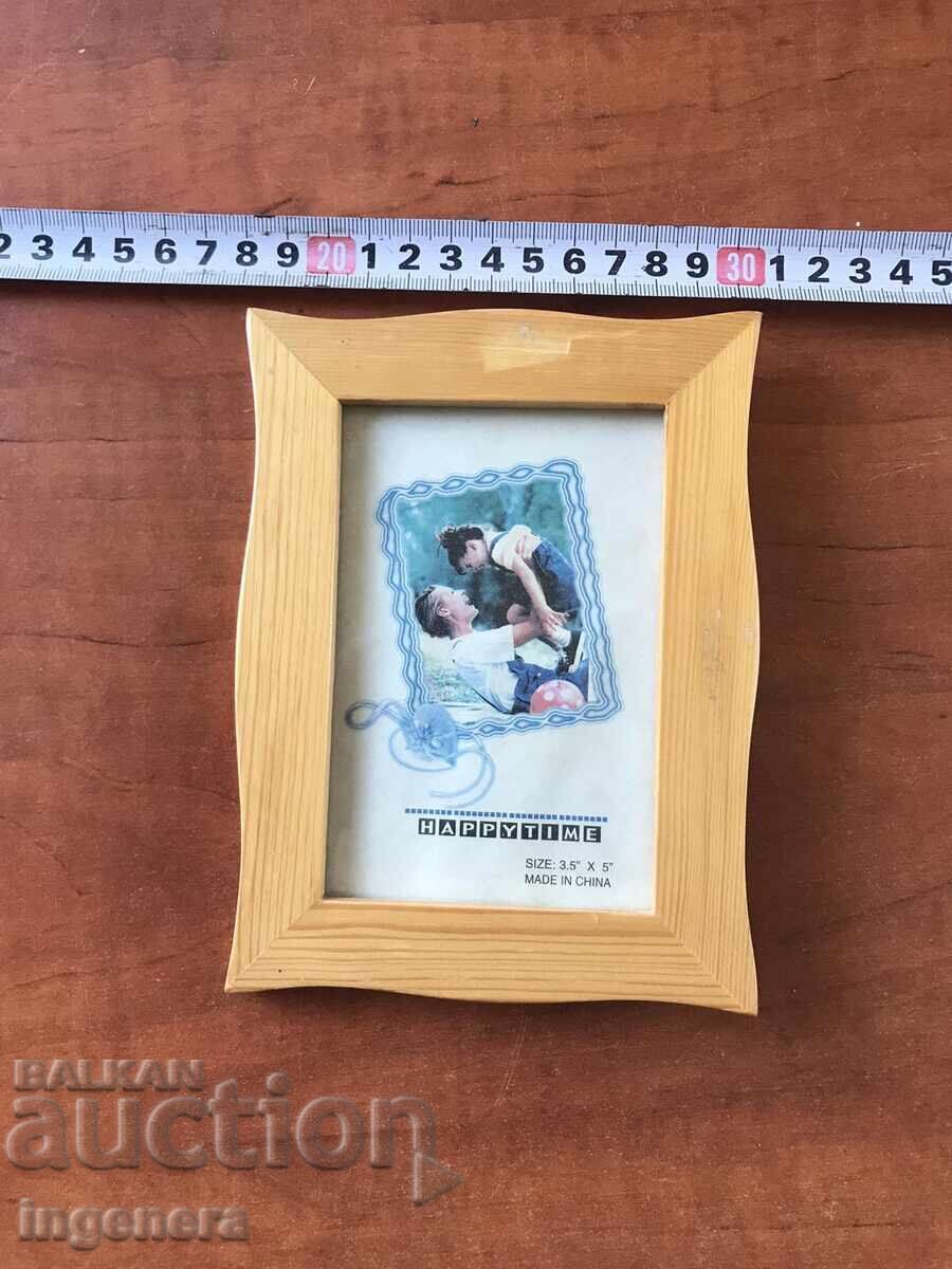 PHOTO FRAME-WOOD GLASS with price 8.00 BGN | € 4.09