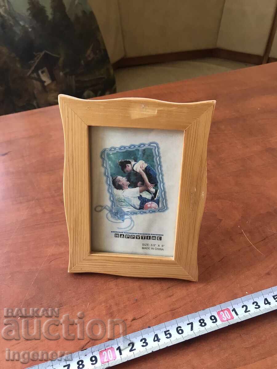 PHOTO FRAME-WOOD GLASS