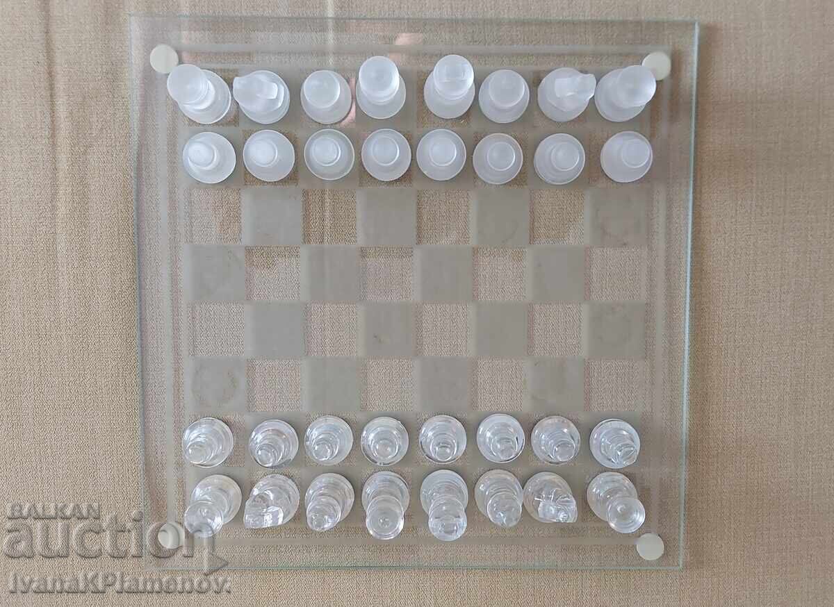 Γυάλινο σκάκι για γνώστες 25cm 25cm - 5