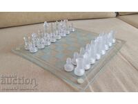 Glass chess for connoisseurs 25cm 25cm