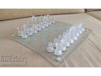 Glass chess for connoisseurs 25cm 25cm