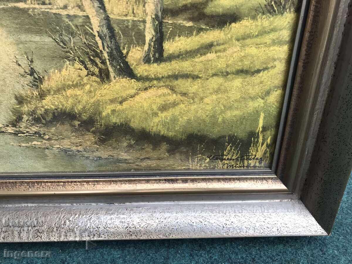 PAINTING ART PRINT SIGNATURE WOODEN STYLE FRAME with price 70.00 BGN | € 35.79 PAINTING ART PRINT SIGNATURE WOODEN STYLE FRAME with price 70.00 BGN | € 35.79