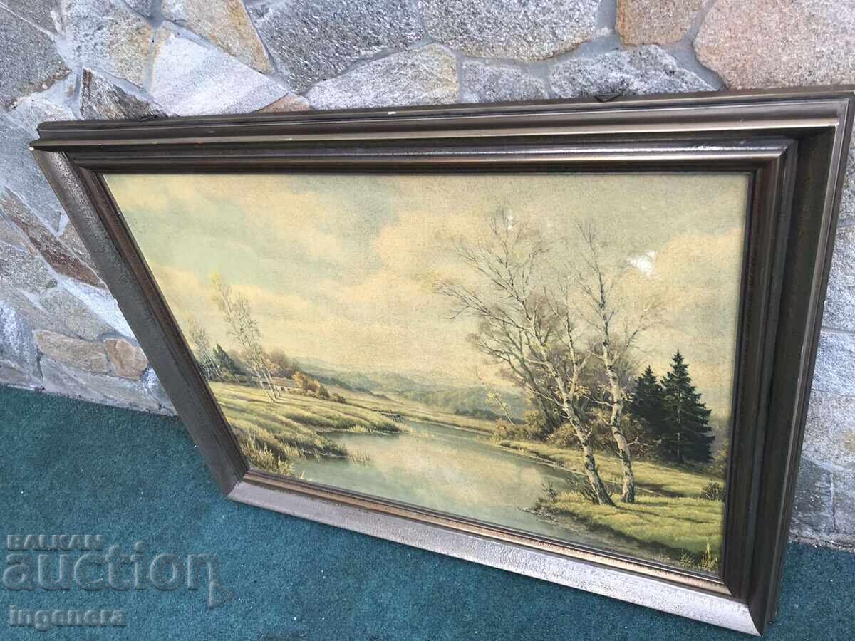 PAINTING ART PRINT SIGNATURE WOODEN STYLE FRAME - 5 PAINTING ART PRINT SIGNATURE WOODEN STYLE FRAME - 5