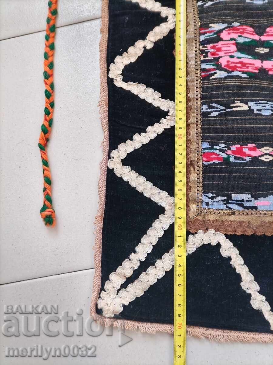 Delivery of Old woven embroidered apron 70/40cm velvet braid costume Delivery of Old woven embroidered apron 70/40cm velvet braid costume