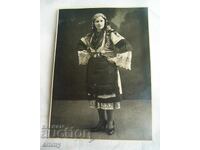 Old photo - girl, woman in folk costume