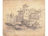 I AM SELLING A VERY OLD GRAPHIC/DRAWING - FRENCH PORT